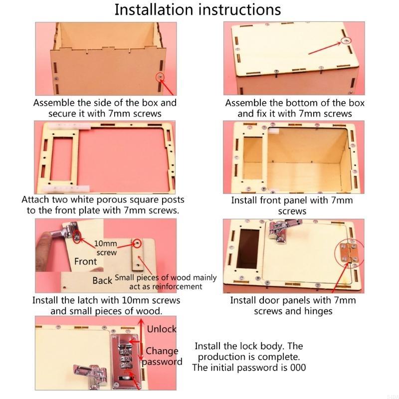 Science Project Toys Making - 54DA DIY Strongbox 만들기 키트 어린이를위한