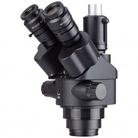 Amscope Microscope Stereo 7X-45X - AmScope-블랙 Simul-Focal 삼안 줌 스테레오 현미경