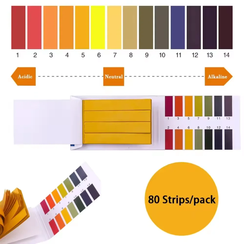 80개입/팩 PH 테스트 스트립, 전체 범위 PH 측정 - Ph Strip Test 리뷰 및 가격