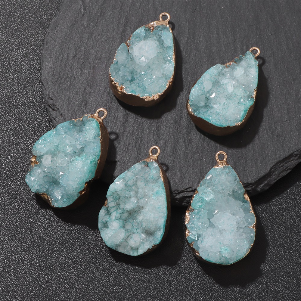 1PC 천연 마노 Geode 펜던트 25x38mm 염색 - Science Nature 리뷰 및 가격