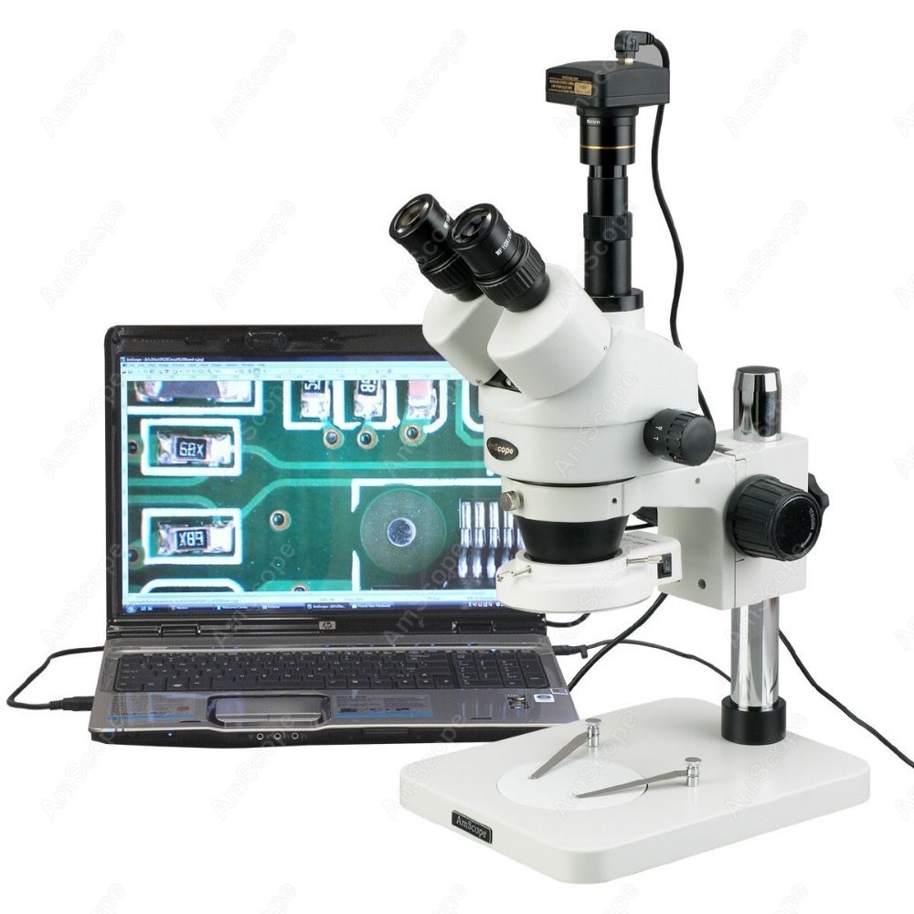 AmScope 삼안 줌 스테레오 현미경 7X-45X + - Amscope Microscope Stereo 7X-45X 리뷰 및 가격