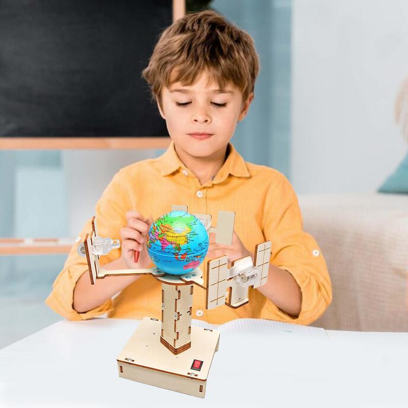 나무 위성 모델 만들기 세트 손 공예 건설 조립 프로젝 - Science Project Toys Making 리뷰 및 가격