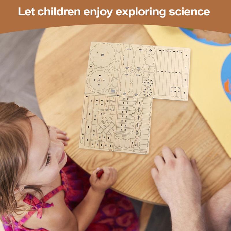 나무 위성 모델 만들기 세트 손 공예 건설 조립 프로젝 - Science Project Toys Making 리뷰 및 가격