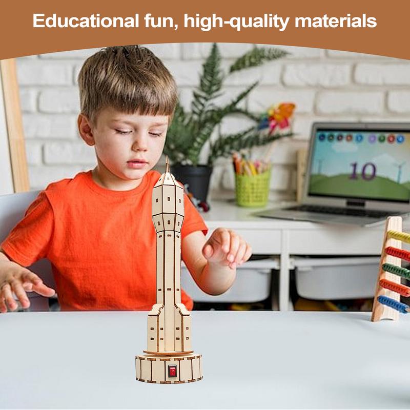 나무 위성 모델 만들기 세트 손 공예 건설 조립 프로젝 - Science Project Toys Making 리뷰 및 가격